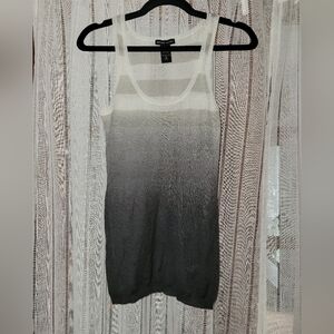 New York & Company White to Purple Ombre Tank Top